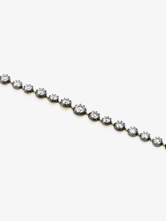 Signature Diamond Button Back Bracelet