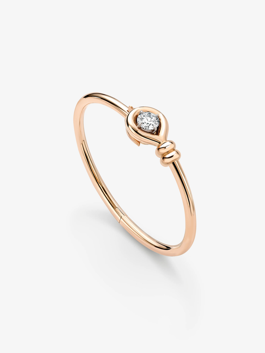 Forget Me Knot 1.30ct Diamond Rose Gold Bangle