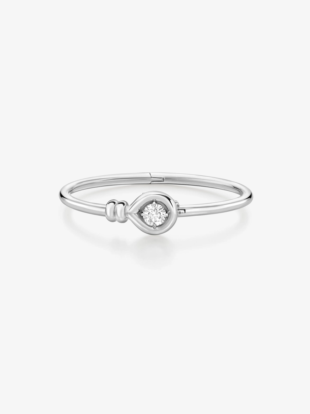 Forget Me Knot 1.30ct Diamond White Gold Bangle View 1