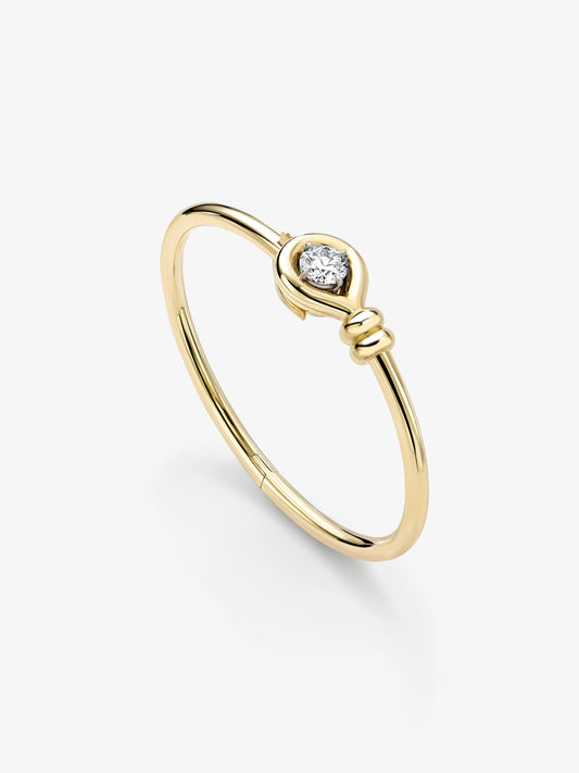 Forget Me Knot 1.30ct Diamond Yellow Gold Bangle