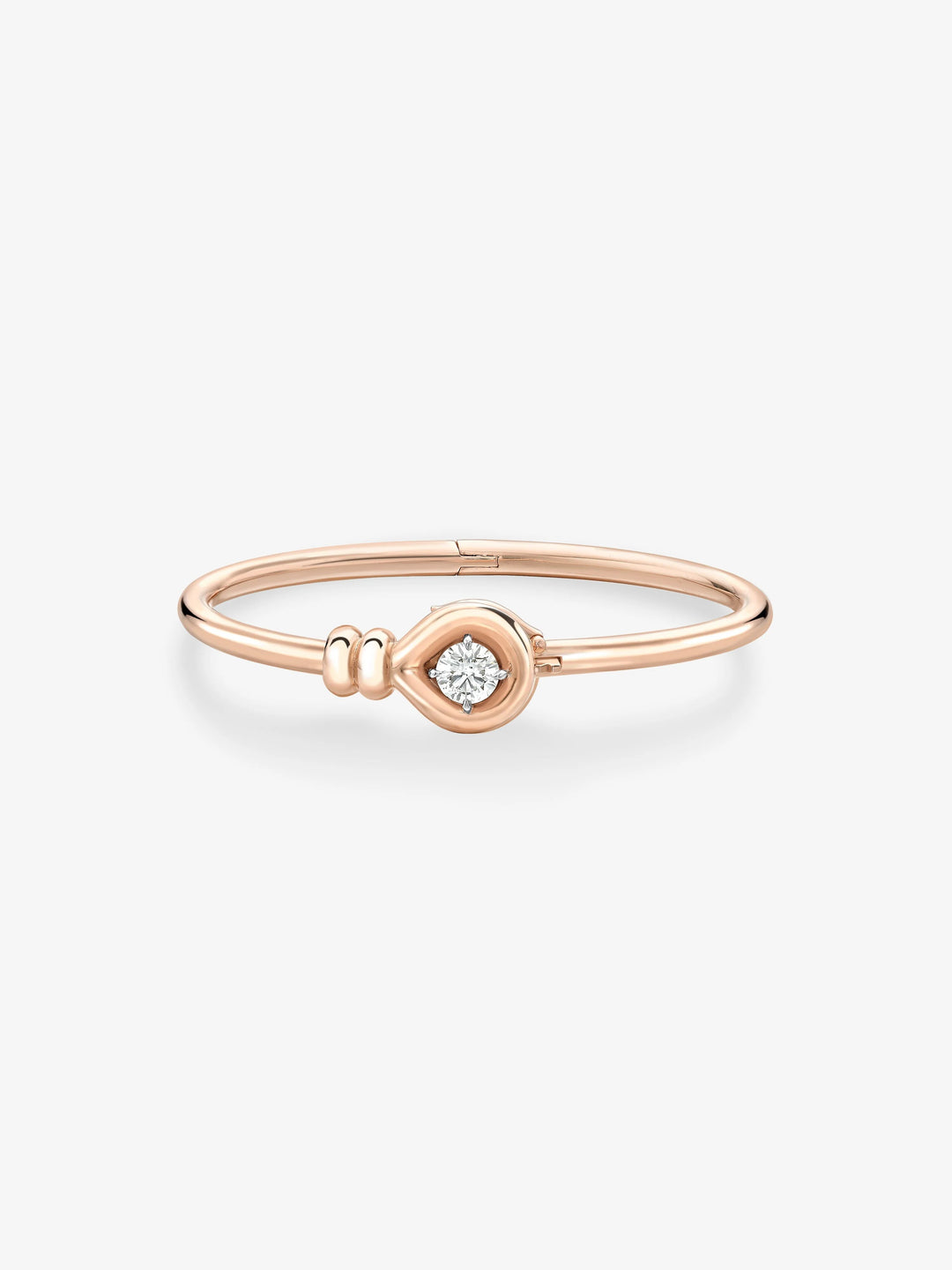 Forget Me Knot 0.80ct Diamond Rose Gold Bangle View 1