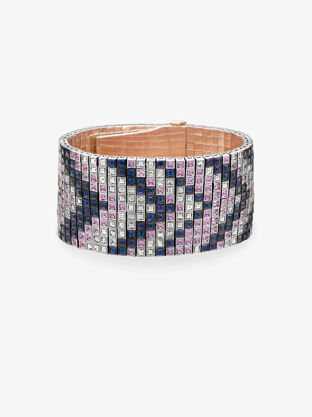 Tapestry Wide Sapphire & Diamond Chevron Bracelet View 1