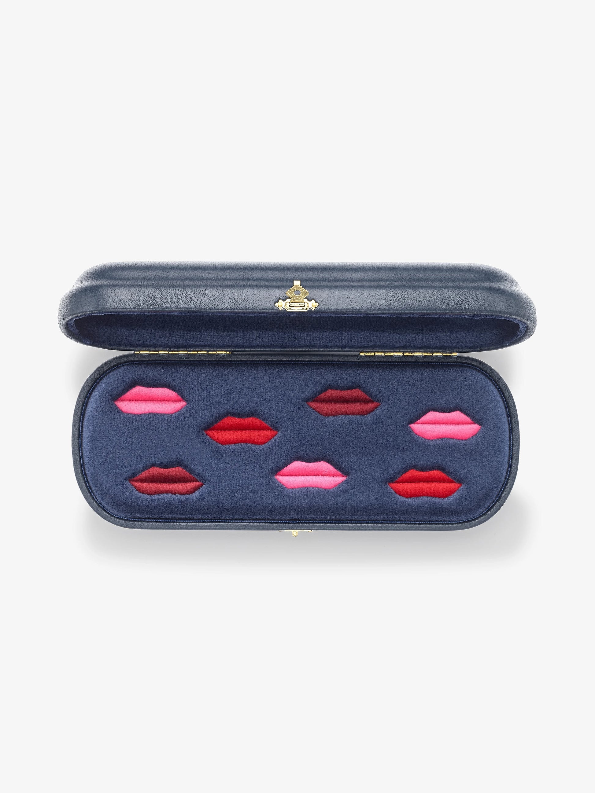 A Kiss Me Lips Navy Ring Box View 1