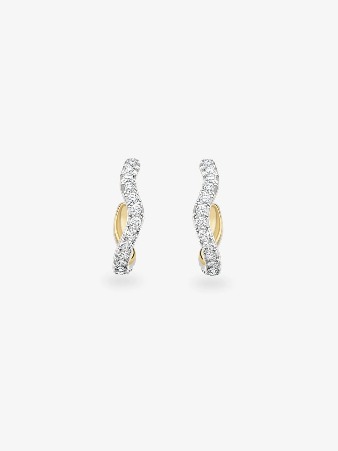 Carmela Diamond & White Gold Spaghetti Hoop Earrings View 1