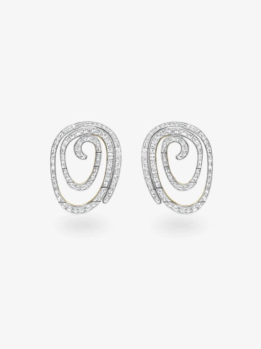 Carmela Diamond Spiral Earrings