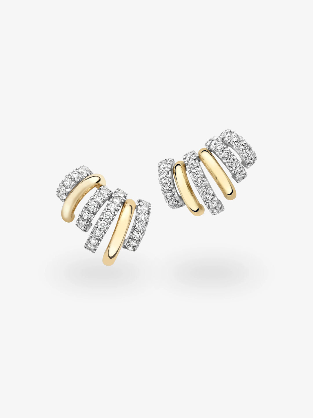 Carmela Diamond & Gold Spaghettio Earrings