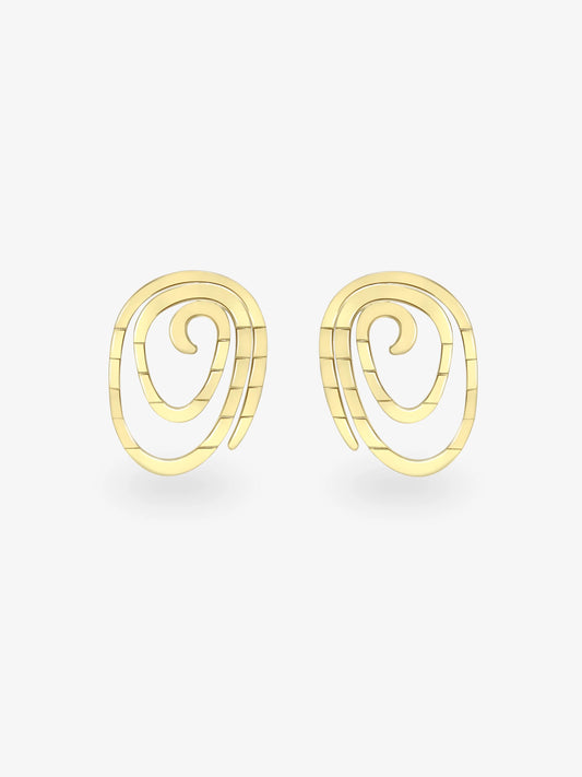 Carmela Gold Spiral Earrings