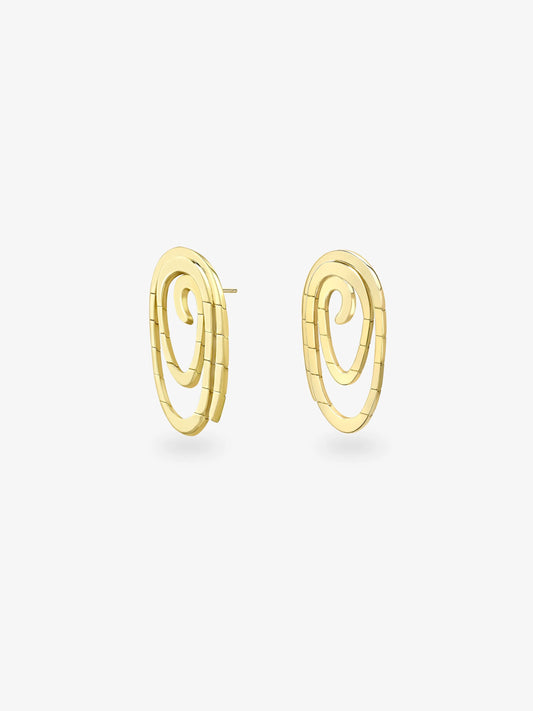 Carmela Gold Spiral Earrings