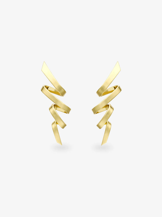 Carmela Gold Tagliatelle Earrings