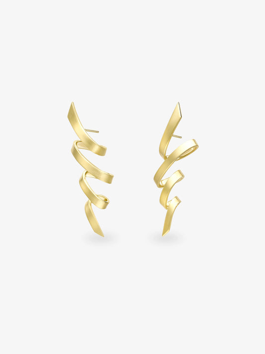 Carmela Gold Tagliatelle Earrings