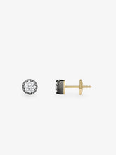 0.20ct Diamond & Blackened Gold Stud Earrings