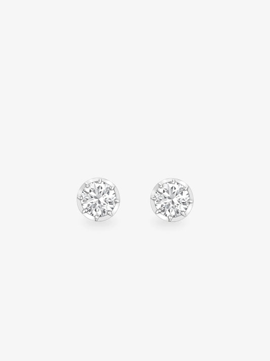 0.50ct Diamond & White Gold Stud Earrings