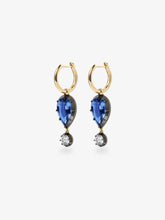 Pear-Shaped Sapphire & Diamond Gypset Hoop Earrings