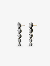 Stacked Oval Long Diamond Earrings