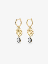 Beaches Shell & 0.40ct Diamond Gypset Hoop Earrings