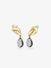 Hello Sailor Pear-Shaped Diamond Hitch Knot Earrings