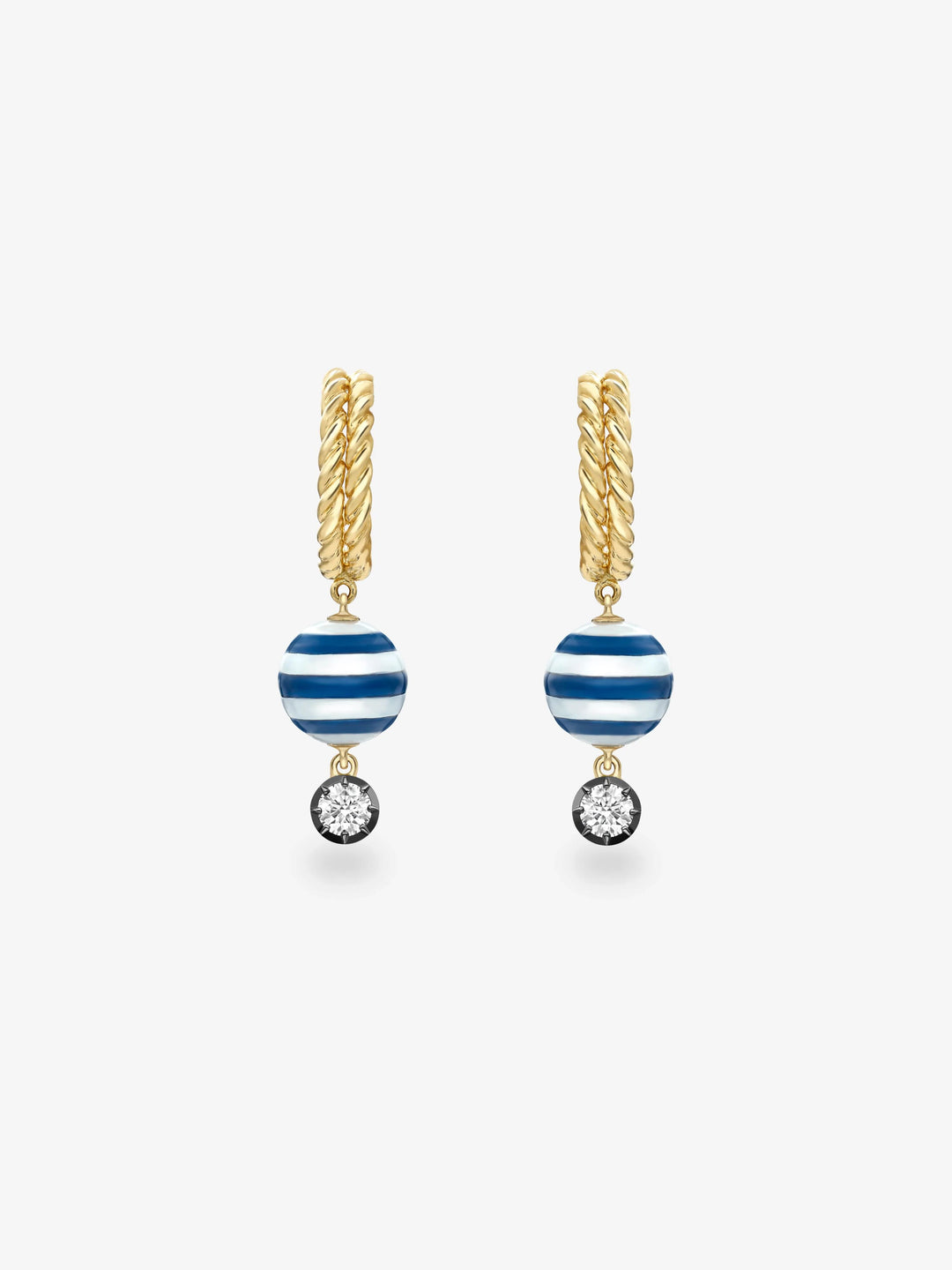 Hello Sailor Rope & Pearl Hoop Earrings