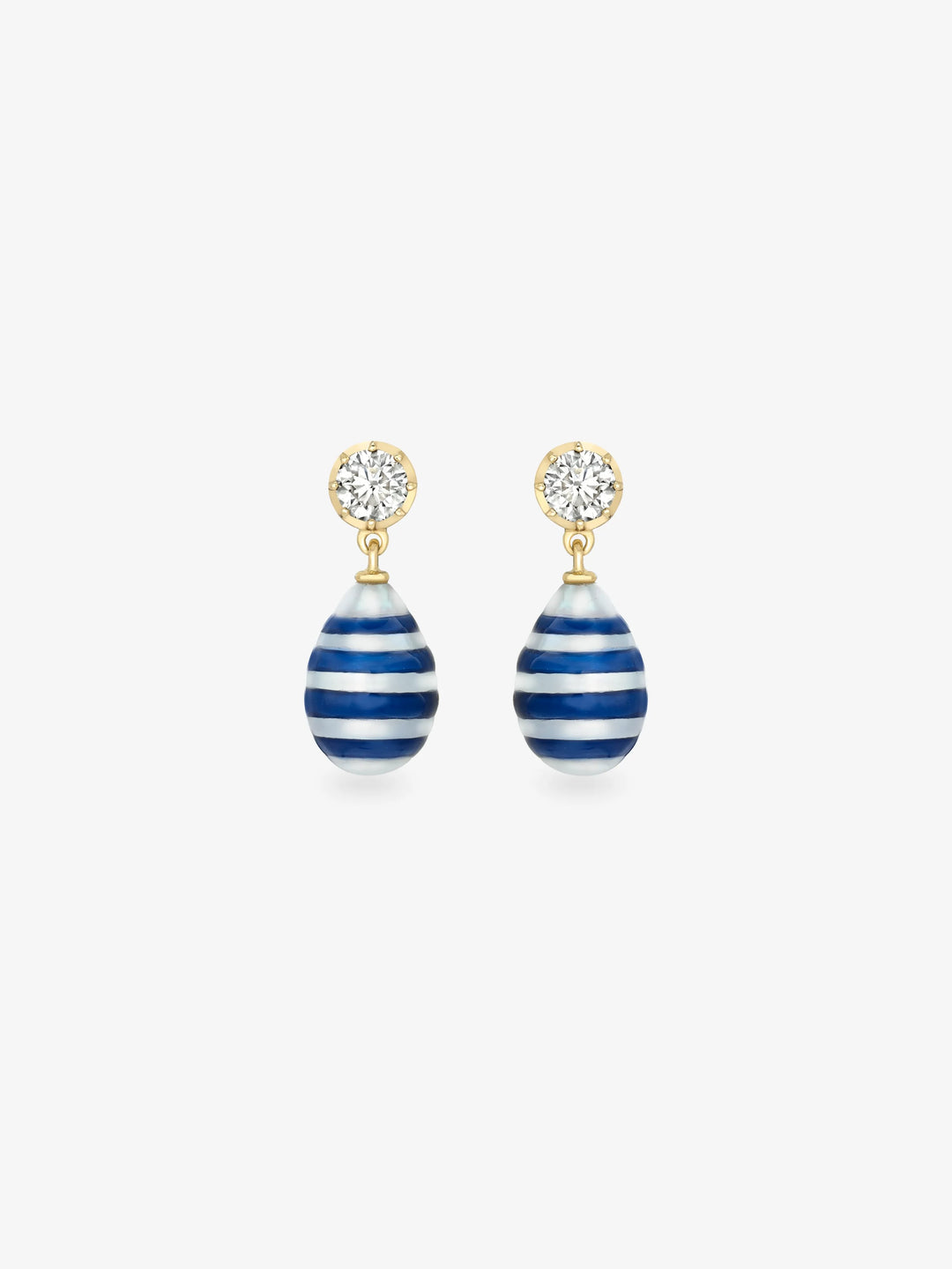 Hello Sailor Breton Pearl & Diamond Earrings