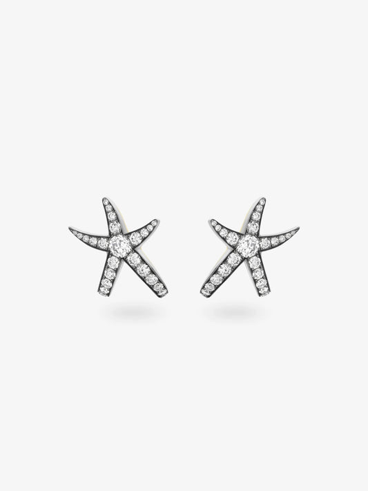 Hello Sailor Starfish Diamond Stud Earrings