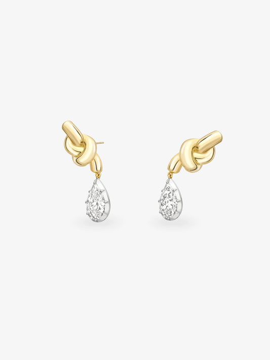 Diamond Hitch Knot Earrings