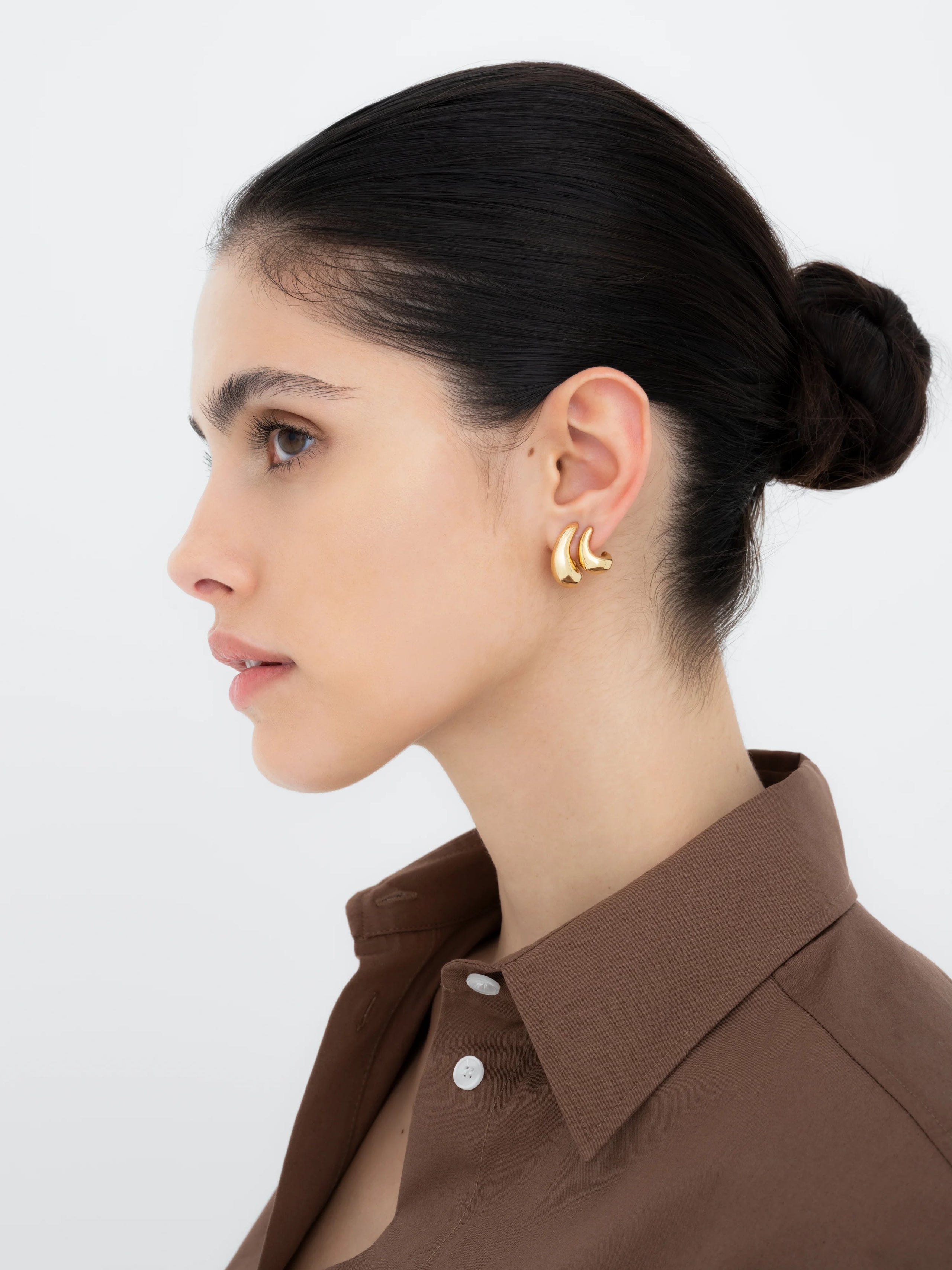 Rush Hour 'Til Late Yellow Gold Earrings View 3