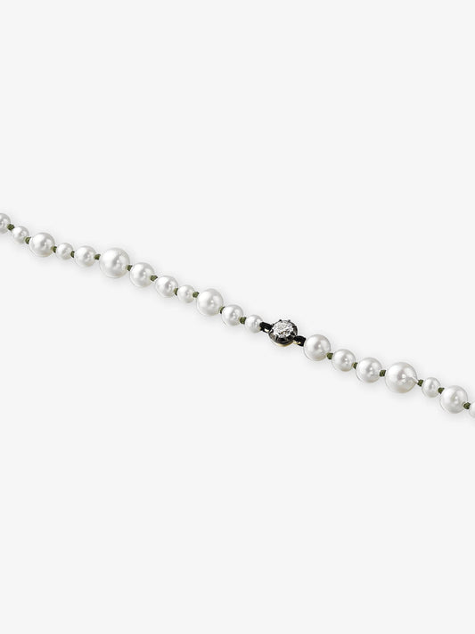 Beaches Pearl & 0.40ct Diamond Anklet