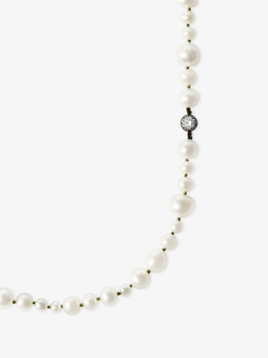 Beaches Pearl & 0.40ct Diamond 21" Necklace