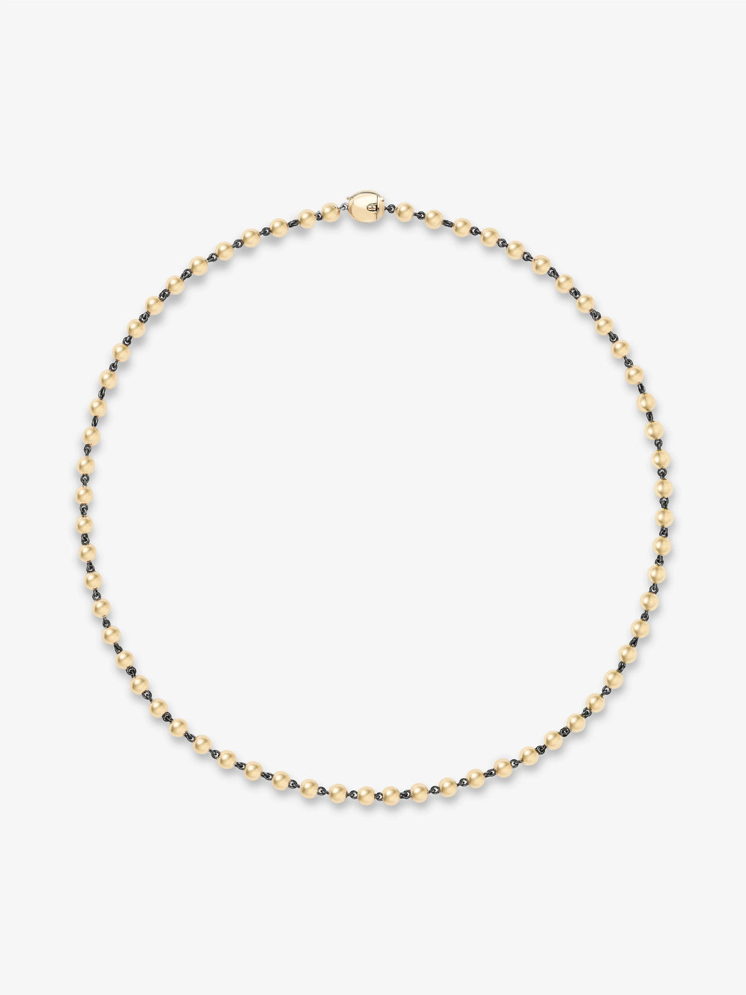 Ball n Chain Yellow Gold 18" Necklace