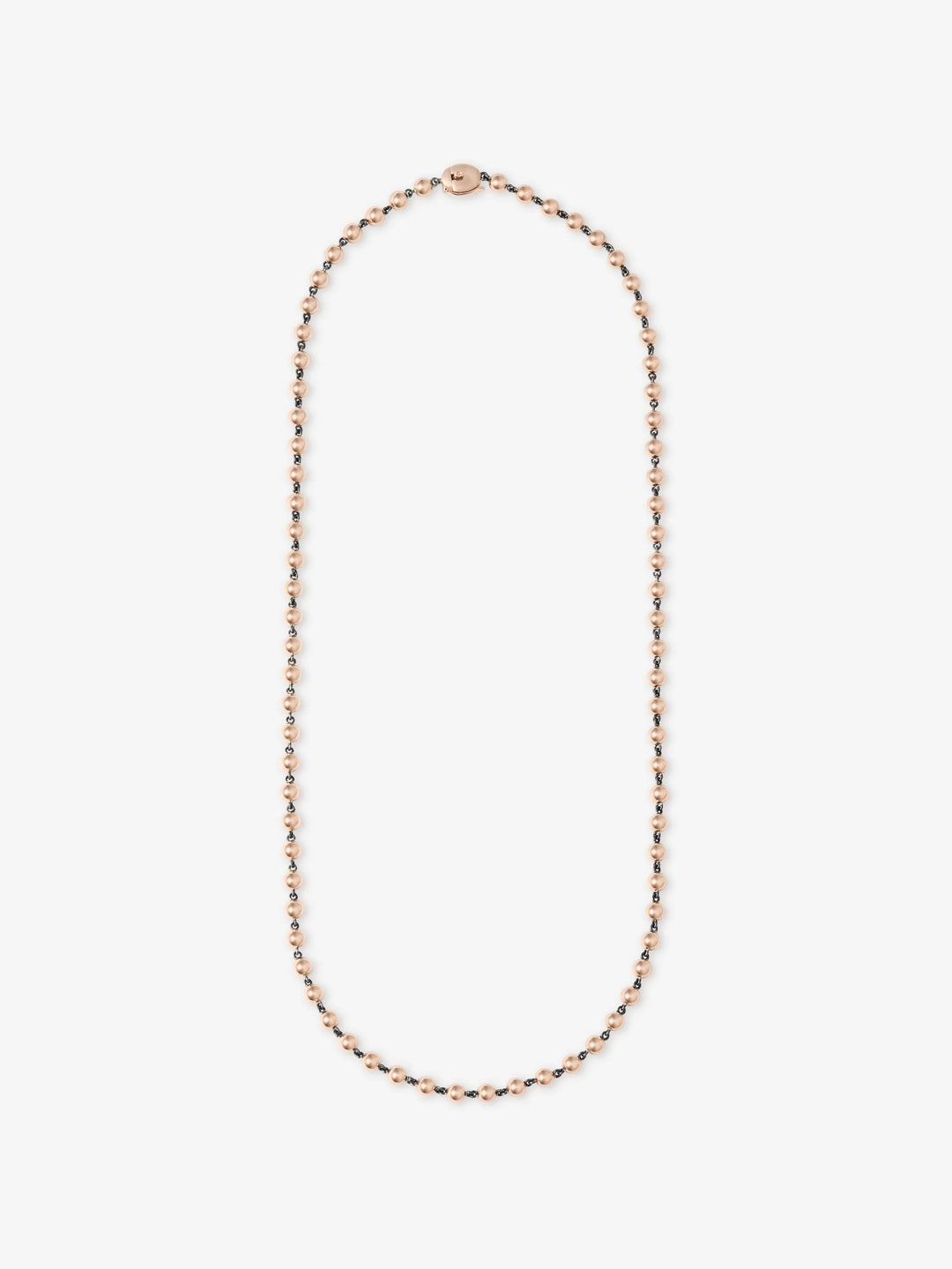 Ball n Chain Rose Gold 21" Necklace