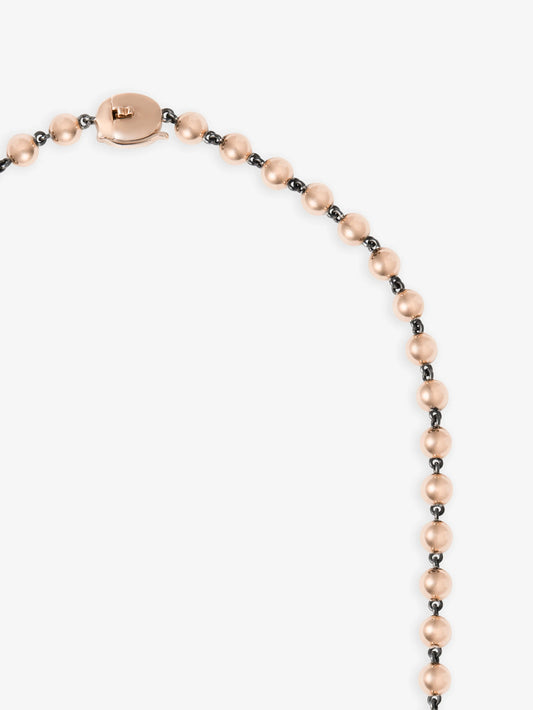 Ball n Chain Rose Gold 21" Necklace