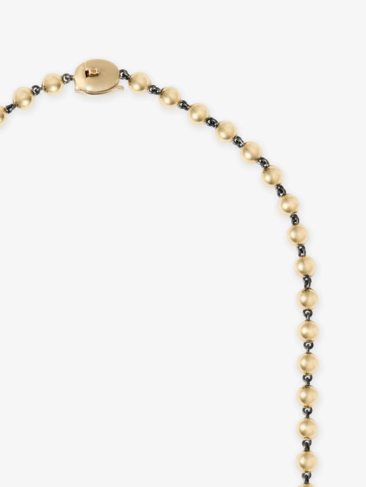 Ball n Chain Yellow Gold 21" Necklace