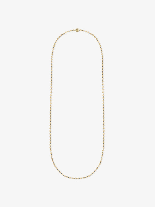 Ball n Chain Yellow Gold 36" Necklace