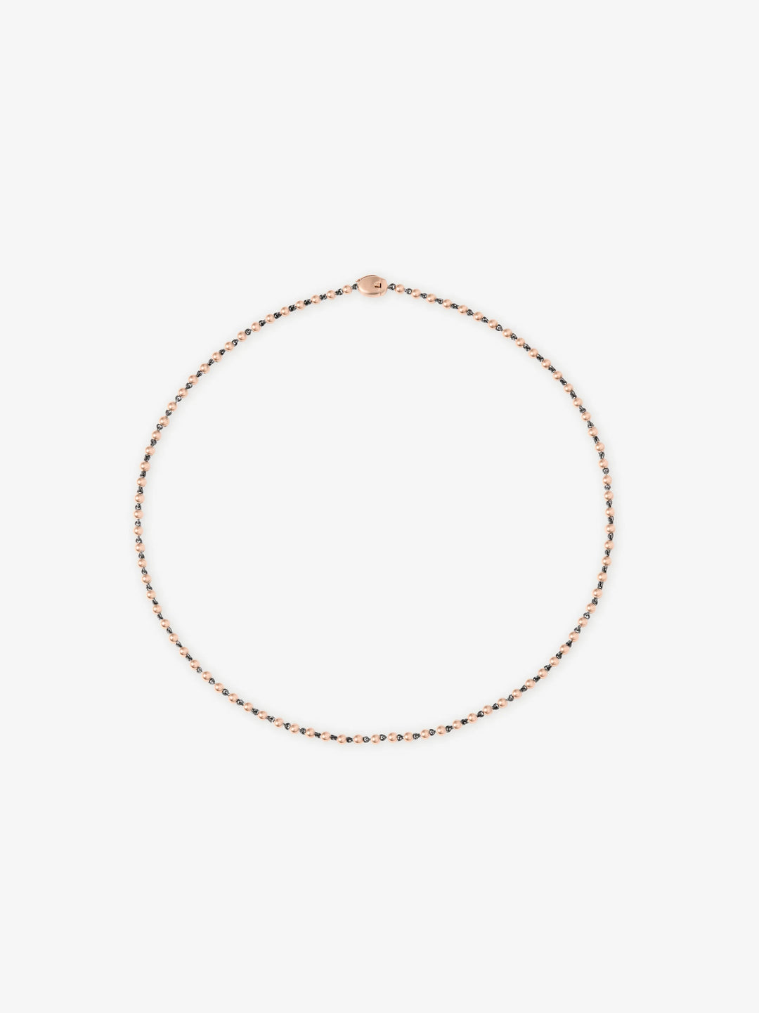 Micro Ball n Chain Rose Gold 16" Necklace View 1