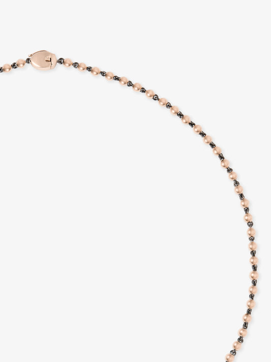 Micro Ball n Chain Rose Gold 16" Necklace