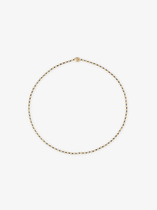 Micro Ball n Chain Yellow Gold 16" Necklace