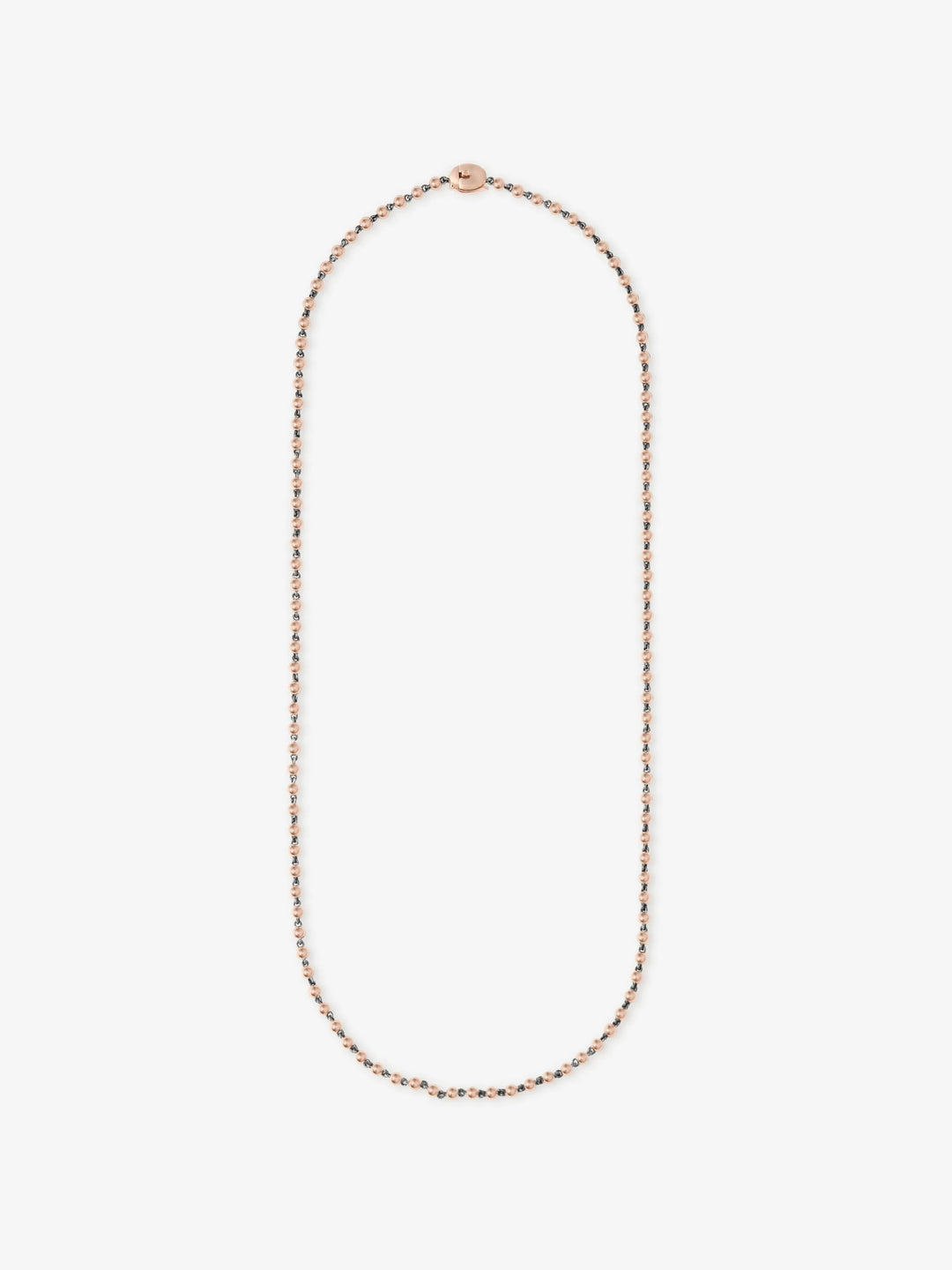 Micro Ball n Chain Rose Gold 21" Necklace