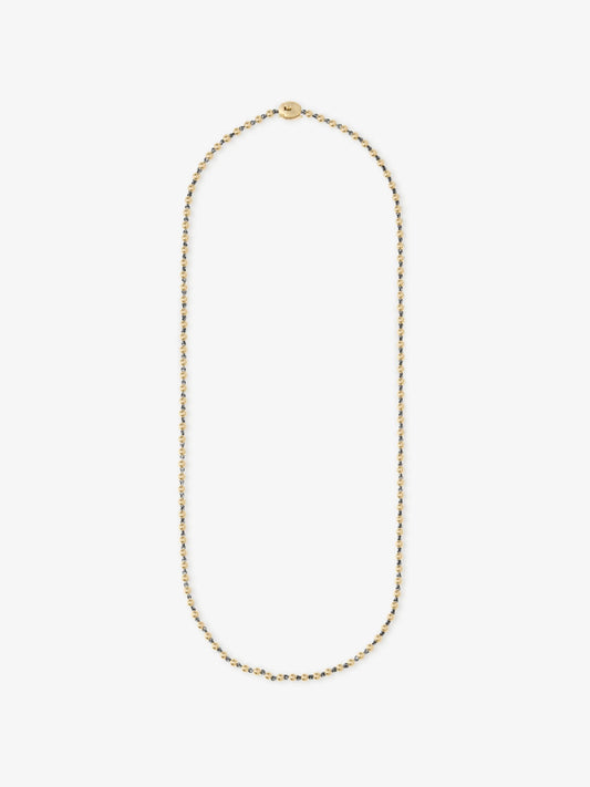 Micro Ball n Chain Yellow Gold 21" Necklace