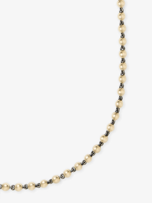 Micro Ball n Chain Yellow Gold 36" Necklace