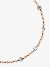 Ball n Chain Rose Gold Multi Diamond 16" Necklace