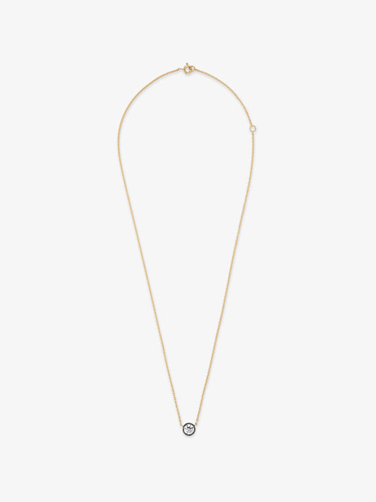 Georgian Cut-Down 0.70ct Diamond & Blackened Gold Pendant