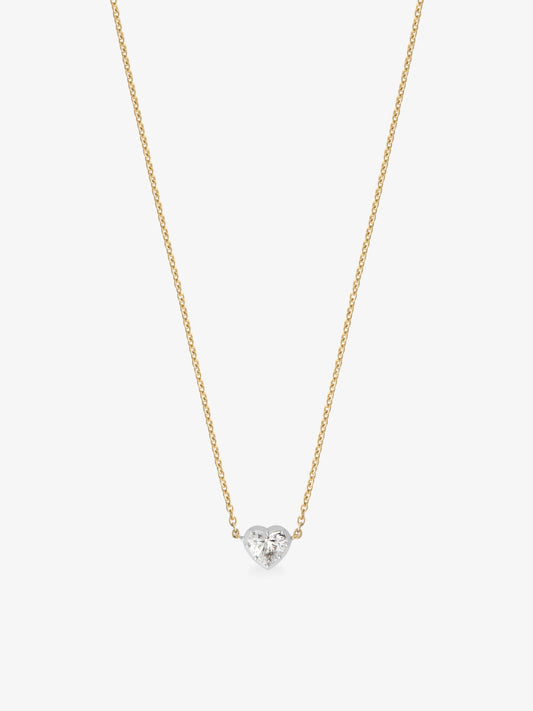 Georgian Cut-Down 0.50ct Heart-Shaped Diamond & White Gold Pendant