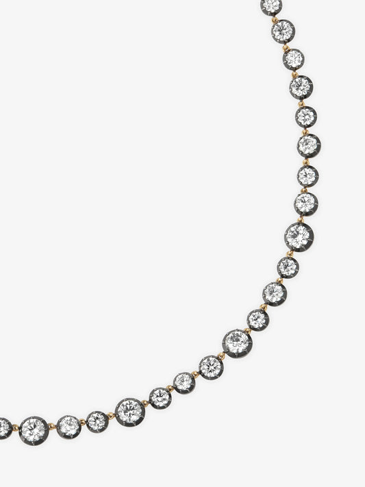 Signature 17ct Diamond Button Back Necklace View 2