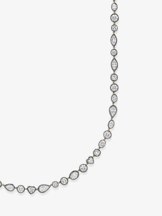 Signature Multi-Shape Diamond Button Back 30.5" Necklace View 2