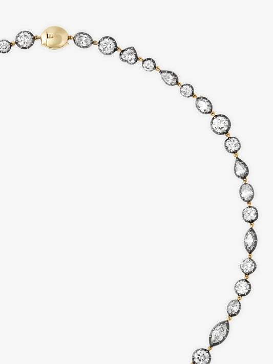 Signature Multi-Shape Diamond Button Back 16" Necklace View 4