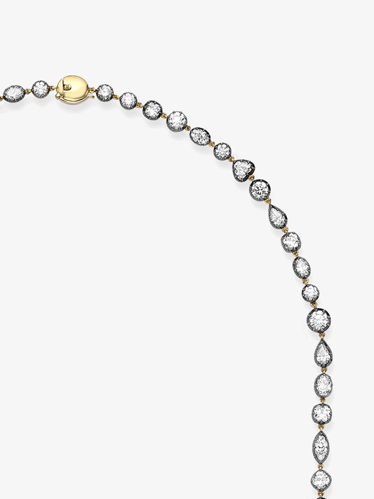 Signature Multi-Shape Diamond Button Back 30.5" Necklace View 4