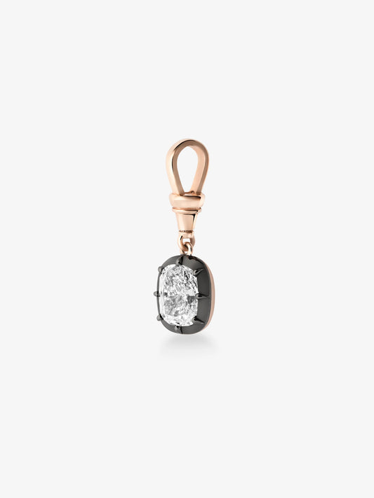 Ball n Chain 2.22ct Cushion Cut Diamond Pendant View 5