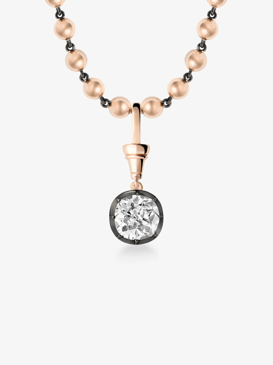 Ball n Chain 3.62ct Cushion Cut Diamond Pendant