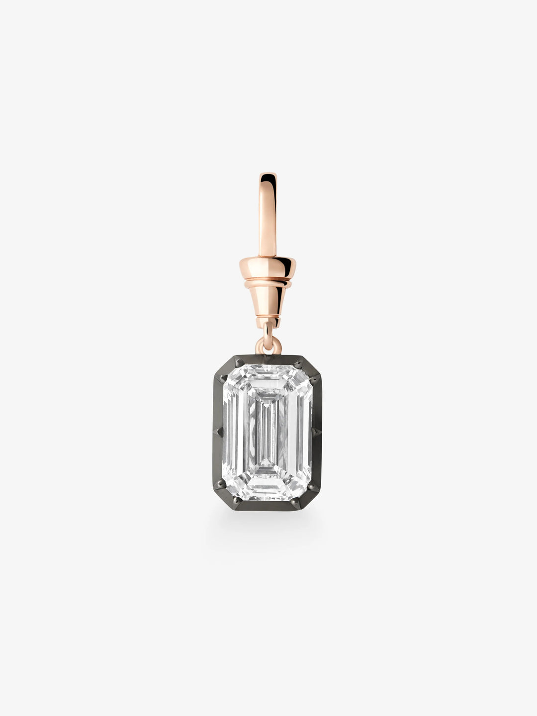 Ball n Chain 7.02ct Emerald Cut Diamond Pendant View 1