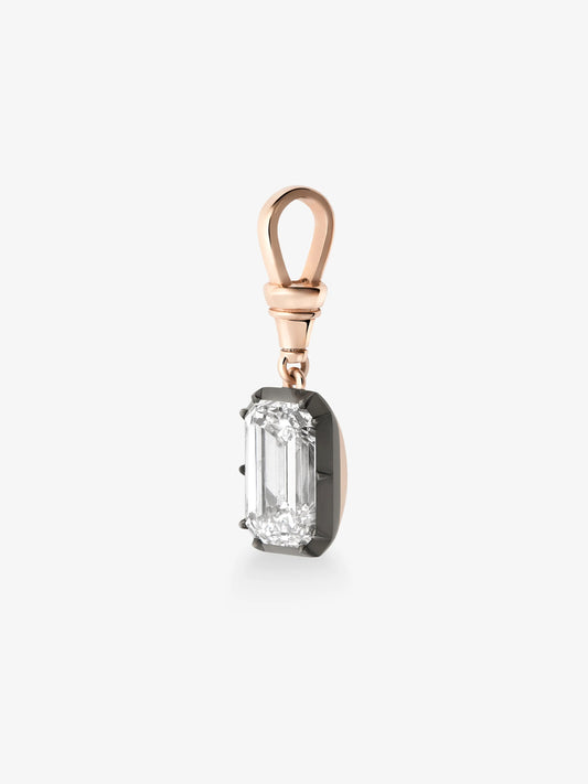 Ball n Chain 7.02ct Emerald Cut Diamond Pendant View 5