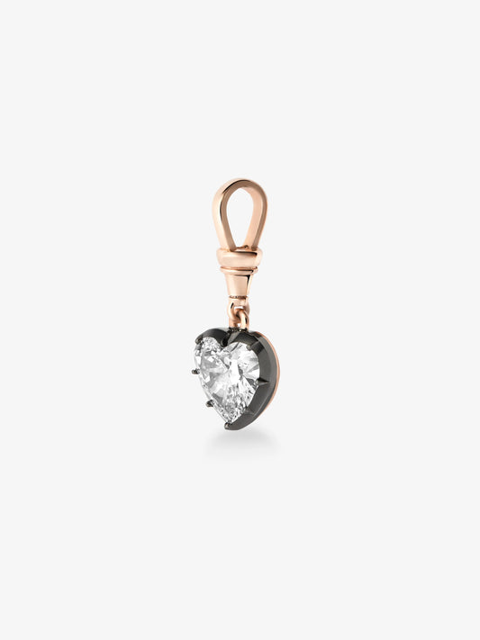 Ball n Chain 3.64ct Heart-Shaped Diamond Pendant